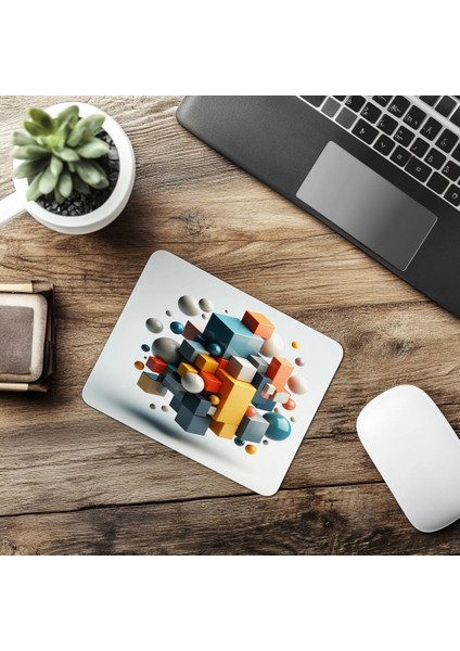 Minimalist Oyun Alanı Mousepad – Küresel Tasarım - 19X23 cm 2 mm Dikdörtgen Ithal Baskılı Mouse Pad