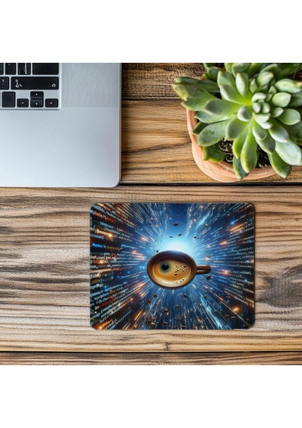 Java Kodlu Yüzen Espresso Mousepad - 19X23 cm 2 mm Dikdörtgen Ithal Baskılı Mouse Pad modelleri