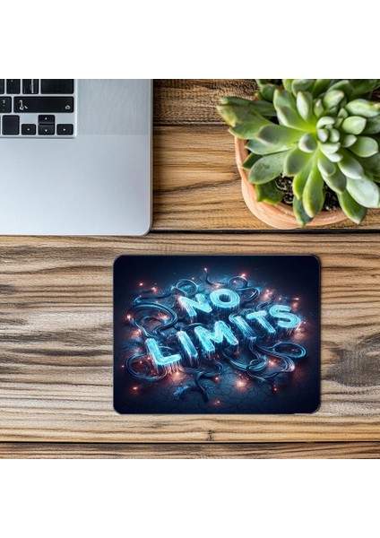 Limitleri Aş Temalı Parlak Neon Mouse Pad - 19X23 cm 2 mm Dikdörtgen Ithal Baskılı Mouse Pad modelleri