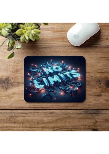 Limitleri Aş Temalı Parlak Neon Mouse Pad - 19X23 cm 2 mm Dikdörtgen Ithal Baskılı Mouse Pad fırsatları