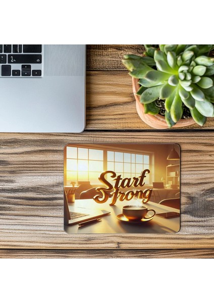 Parlak Güneşli Renklerle Start Strong Mousepad - 19X23 cm 2 mm Dikdörtgen Ithal Baskılı Mouse Pad modelleri