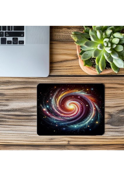 Vibrant Glow Efektli Kozmik Mouse Pad - 19X23 cm 2 mm Dikdörtgen Ithal Baskılı Mouse Pad modelleri