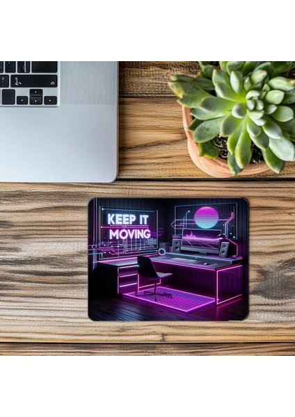 Keep It Moving Yazılı Parlak Mousepad - 19X23 cm 2 mm Dikdörtgen Ithal Baskılı Mouse Pad modelleri
