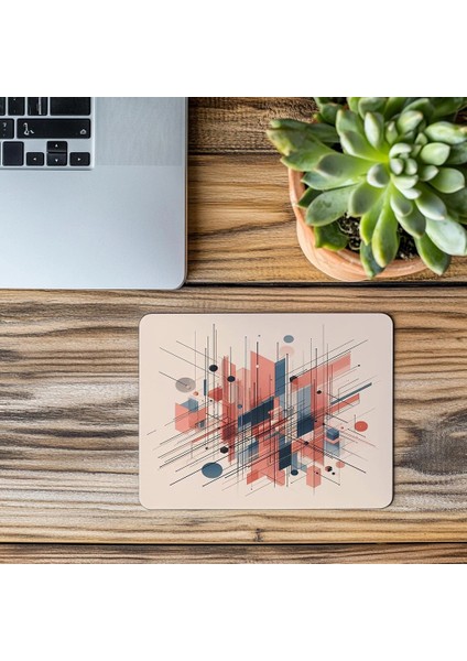 Modern Sanat Havasında Düzgün Tasarımlı Mousepad - 19X23 cm 2 mm Dikdörtgen Ithal Baskılı Mouse Pad modelleri