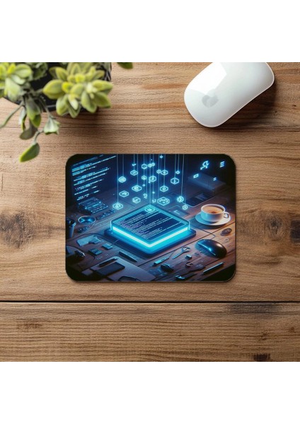Hover Terminal Temalı Yazılımcı Mouse Pad - 19X23 cm 2 mm Dikdörtgen Ithal Baskılı Mouse Pad fırsatları