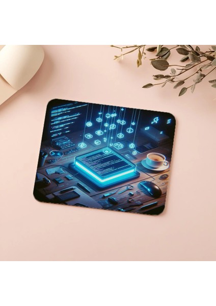 Hover Terminal Temalı Yazılımcı Mouse Pad - 19X23 cm 2 mm Dikdörtgen Ithal Baskılı Mouse Pad indirimleri