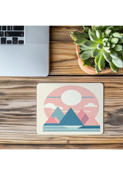Pastel Manzara Şekilli Modern Mousepad - 19X23 cm 2 mm Dikdörtgen Ithal Baskılı Mouse Pad modelleri