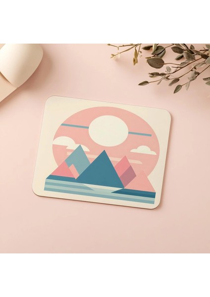 Pastel Manzara Şekilli Modern Mousepad - 19X23 cm 2 mm Dikdörtgen Ithal Baskılı Mouse Pad indirimleri