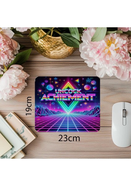 Başarı Kilidini Aç Temalı Gamer Mouse Pad - 19X23 cm 2 mm Dikdörtgen Ithal Baskılı Mouse Pad
