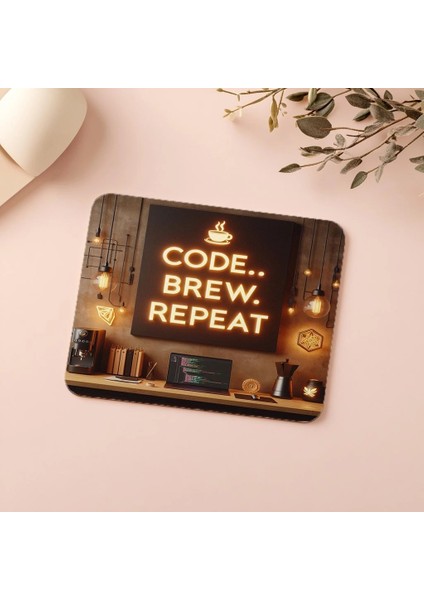 Motivasyon Temalı Kod & Kahve Mouse Pad - 19X23 cm 2 mm Dikdörtgen Ithal Baskılı Mouse Pad indirimleri
