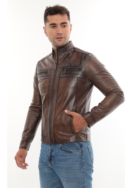 Hakiki Kuzu Deri Mont Ceket Kahverengi fiyatları