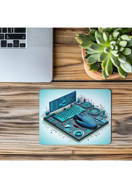 Blinking Işıklı Eski Pc Mousepad - 19X23 cm 2 mm Dikdörtgen Ithal Baskılı Mouse Pad modelleri