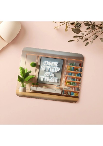 3D Motivasyon Mousepad – One Step Yazılı - 19X23 cm 2 mm Dikdörtgen Ithal Baskılı Mouse Pad indirimleri