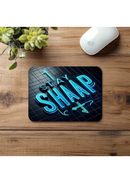 Beton Duvar Üzeri Pembe Turuncu Neon Mouse Pad - 19X23 cm 2 mm Dikdörtgen Ithal Baskılı Mouse Pad fırsatları