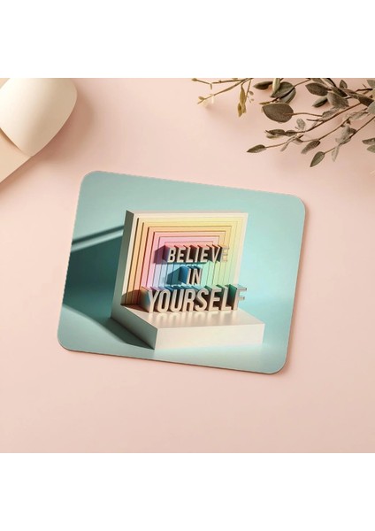 Motivasyon Dolu 3D Mousepad – Inanç Sloganlı - 19X23 cm 2 mm Dikdörtgen Ithal Baskılı Mouse Pad indirimleri