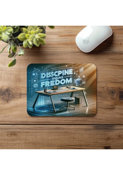 Renkli Disiplin ve Özgürlük Mesajlı Mousepad - 19X23 cm 2 mm Dikdörtgen Ithal Baskılı Mouse Pad fırsatları