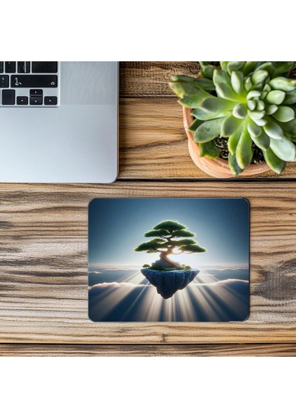 Işık Hüzmeli Sürreal Bonsai Mousepad - 19X23 cm 2 mm Dikdörtgen Ithal Baskılı Mouse Pad modelleri