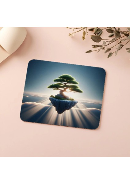 Işık Hüzmeli Sürreal Bonsai Mousepad - 19X23 cm 2 mm Dikdörtgen Ithal Baskılı Mouse Pad indirimleri