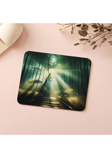 Işık Geçiren Bambu Ormanı Mousepad - 19X23 cm 2 mm Dikdörtgen Ithal Baskılı Mouse Pad indirimleri