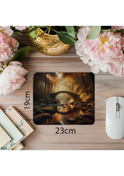 Zen Orman Geçiş Temalı Mouse Pad - 19X23 cm 2 mm Dikdörtgen Ithal Baskılı Mouse Pad