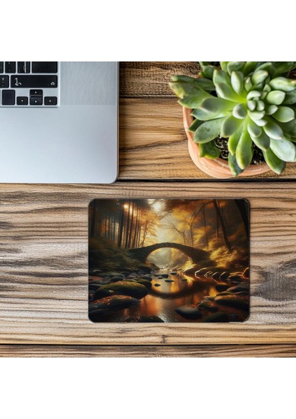 Zen Orman Geçiş Temalı Mouse Pad - 19X23 cm 2 mm Dikdörtgen Ithal Baskılı Mouse Pad modelleri