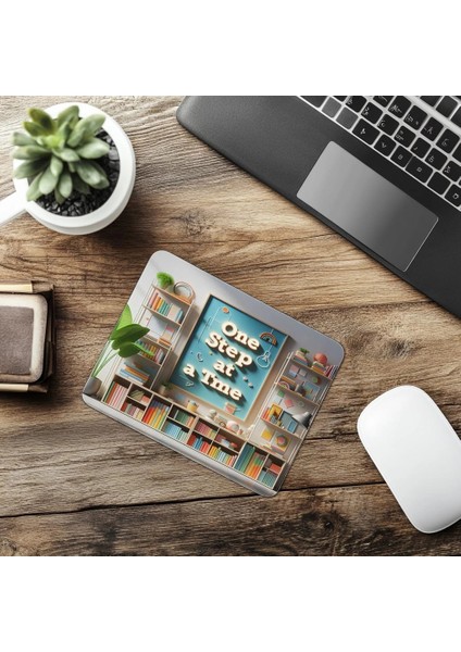 Sabırla Ilerleyenler Için Mousepad – Canlı Tasarım - 19X23 cm 2 mm Dikdörtgen Ithal Baskılı Mouse Pad
