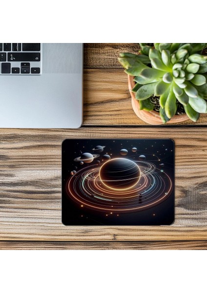 Sade ve Bilimsel Güneş Sistemi Mousepad - 19X23 cm 2 mm Dikdörtgen Ithal Baskılı Mouse Pad modelleri