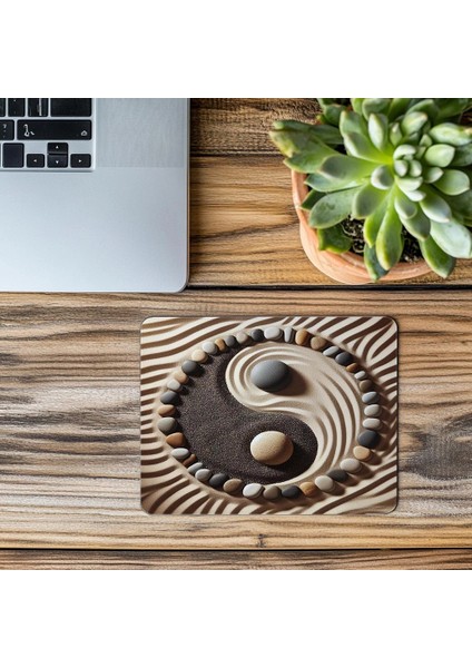 Raked Sand Üzerinde Denge Mouse Pad - 19X23 cm 2 mm Dikdörtgen Ithal Baskılı Mouse Pad modelleri