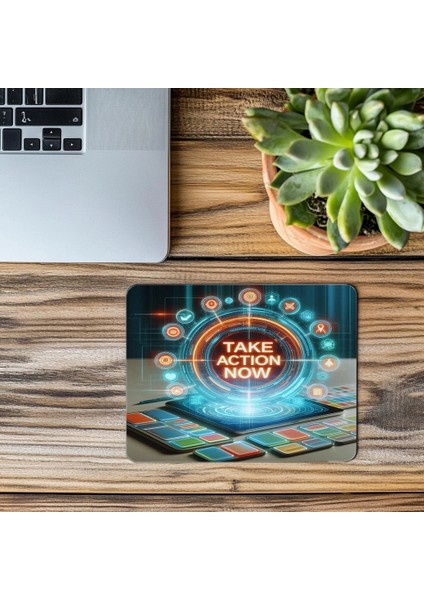 Şimdi Harekete Geç Yazılı Parlak Mousepad - 19X23 cm 2 mm Dikdörtgen Ithal Baskılı Mouse Pad modelleri