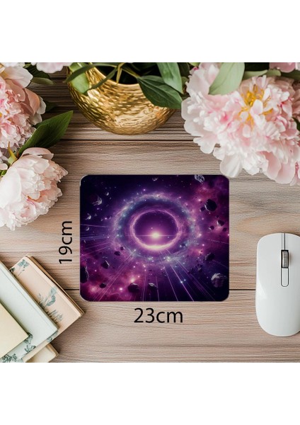 Boyut Kapısı Temalı Kozmik Mouse Pad - 19X23 cm 2 mm Dikdörtgen Ithal Baskılı Mouse Pad