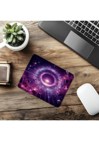 Boyut Kapısı Temalı Kozmik Mouse Pad - 19X23 cm 2 mm Dikdörtgen Ithal Baskılı Mouse Pad