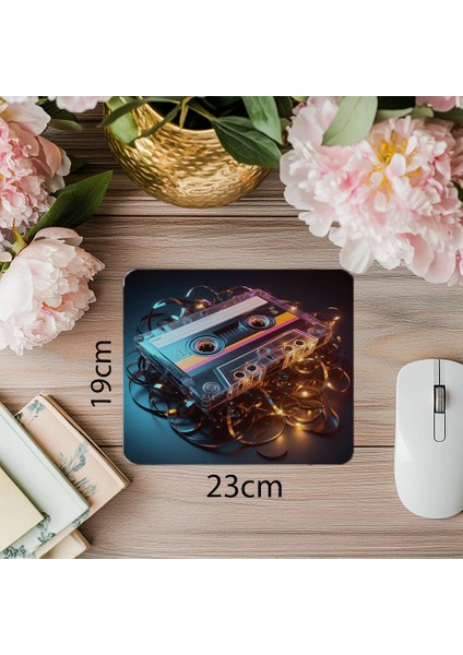 Glowing Tape & Ribbon Tasarımı Mouse Pad - 19X23 cm 2 mm Dikdörtgen Ithal Baskılı Mouse Pad