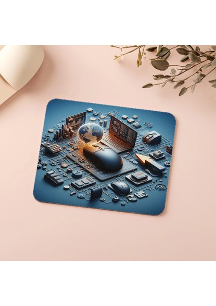 Kule Pc ve Crt Monitörlü Mousepad - 19X23 cm 2 mm Dikdörtgen Ithal Baskılı Mouse Pad indirimleri