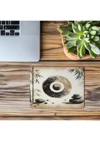 3D Japon Kaligrafi Temalı Mouse Pad - 19X23 cm 2 mm Dikdörtgen Ithal Baskılı Mouse Pad modelleri