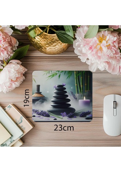 Üst Üste Dizilmiş Zen Taşları Mousepad - 19X23 cm 2 mm Dikdörtgen Ithal Baskılı Mouse Pad