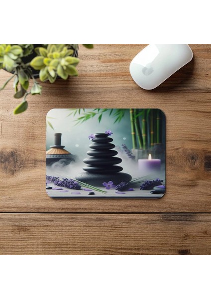 Üst Üste Dizilmiş Zen Taşları Mousepad - 19X23 cm 2 mm Dikdörtgen Ithal Baskılı Mouse Pad fırsatları