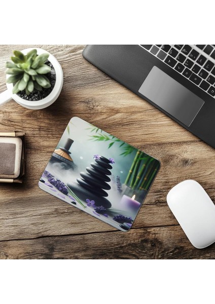 Üst Üste Dizilmiş Zen Taşları Mousepad - 19X23 cm 2 mm Dikdörtgen Ithal Baskılı Mouse Pad