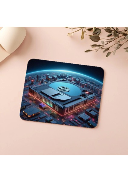 3D Efektli Veri Girişi Temalı Mouse Pad - 19X23 cm 2 mm Dikdörtgen Ithal Baskılı Mouse Pad indirimleri