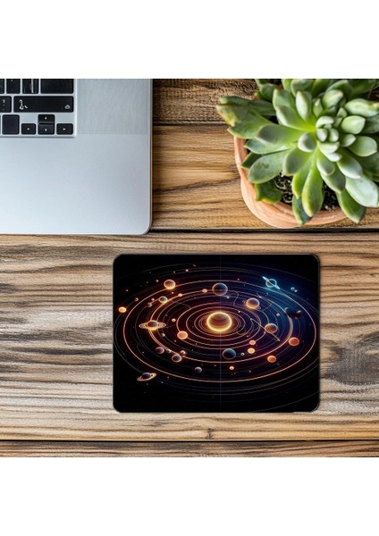 Minimal Güneş Sistemi Yerleşimli Mousepad - 19X23 cm 2 mm Dikdörtgen Ithal Baskılı Mouse Pad modelleri
