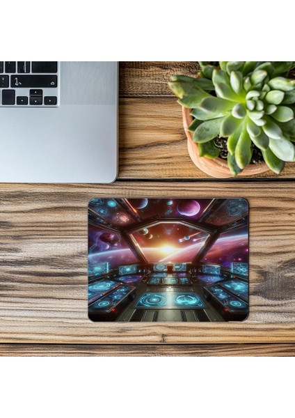 Pilot Bakış Açısıyla Uzay Mouse Pad - 19X23 cm 2 mm Dikdörtgen Ithal Baskılı Mouse Pad modelleri