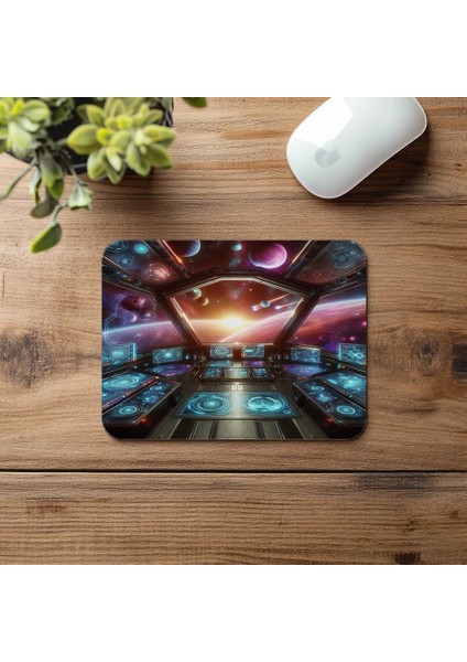 Pilot Bakış Açısıyla Uzay Mouse Pad - 19X23 cm 2 mm Dikdörtgen Ithal Baskılı Mouse Pad fırsatları