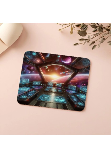 Pilot Bakış Açısıyla Uzay Mouse Pad - 19X23 cm 2 mm Dikdörtgen Ithal Baskılı Mouse Pad indirimleri
