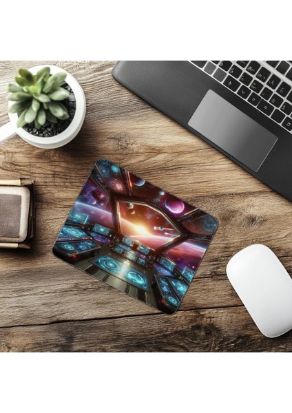 Pilot Bakış Açısıyla Uzay Mouse Pad - 19X23 cm 2 mm Dikdörtgen Ithal Baskılı Mouse Pad