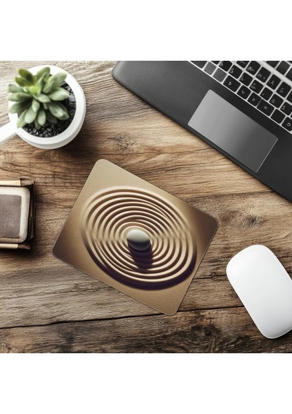 Ortada Tek Taşlı Spiral Kum Mouse Pad - 19X23 cm 2 mm Dikdörtgen Ithal Baskılı Mouse Pad