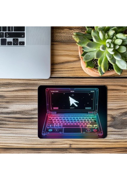Transparan Kasa Temalı Mousepad – Neon Etki - 19X23 cm 2 mm Dikdörtgen Ithal Baskılı Mouse Pad modelleri