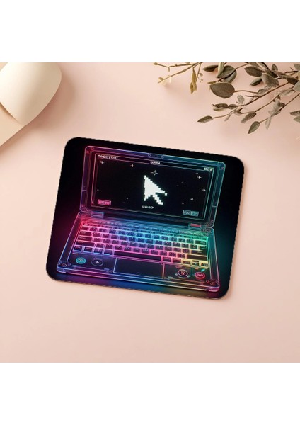 Transparan Kasa Temalı Mousepad – Neon Etki - 19X23 cm 2 mm Dikdörtgen Ithal Baskılı Mouse Pad indirimleri