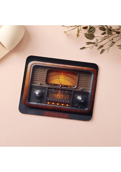 Vintage Dial Temalı Radyo Tasarımlı Mousepad - 19X23 cm 2 mm Dikdörtgen Ithal Baskılı Mouse Pad indirimleri
