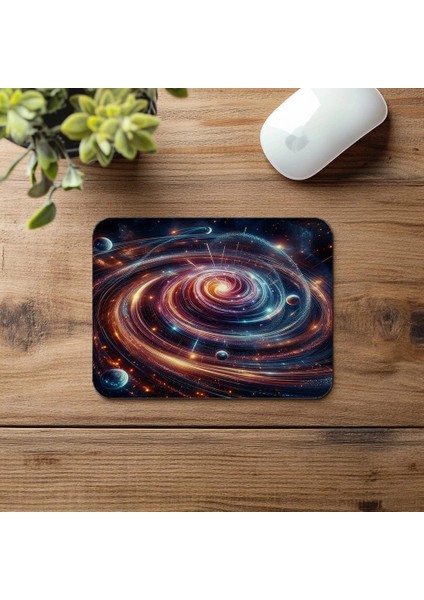 Hipnotik Galaksi Hareketi Mouse Pad - 19X23 cm 2 mm Dikdörtgen Ithal Baskılı Mouse Pad fırsatları