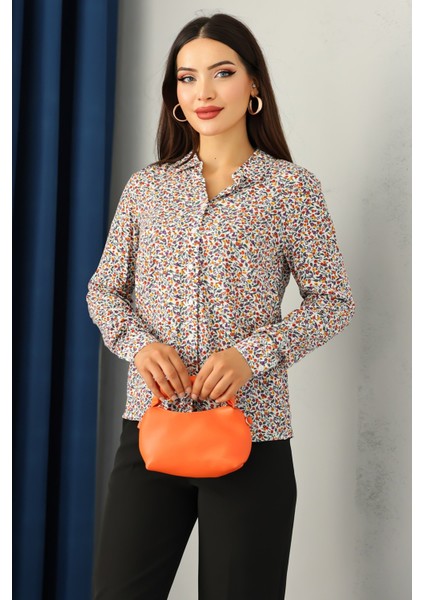 Lupinn Moda Kadın Çiçek Desenli Uzun Kollu Gömlek – Rahat Kesim, Hafif ve Nefes Alabilen Kumaş, Günlük & Ofis Şıklığı fırsatları
