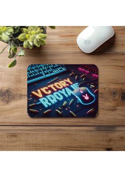 Victory Royale Yazılı Parlak Gamer Mousepad - 19X23 cm 2 mm Dikdörtgen Ithal Baskılı Mouse Pad fırsatları